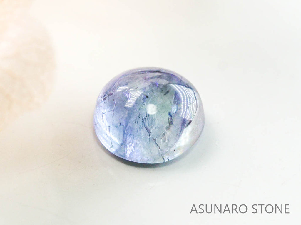 バイカラーゾイサイト（タンザナイト）  カボション　タンザニア産　　1.34ct【221130-1271】