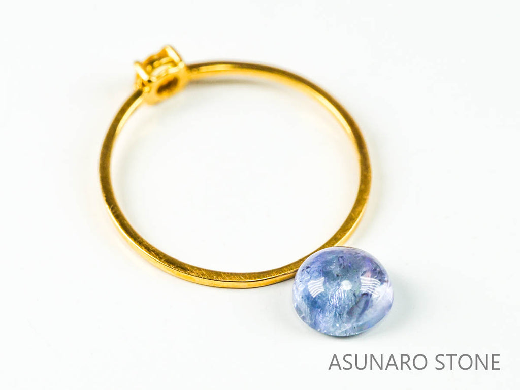 バイカラーゾイサイト（タンザナイト）  カボション　タンザニア産　　1.34ct【221130-1271】