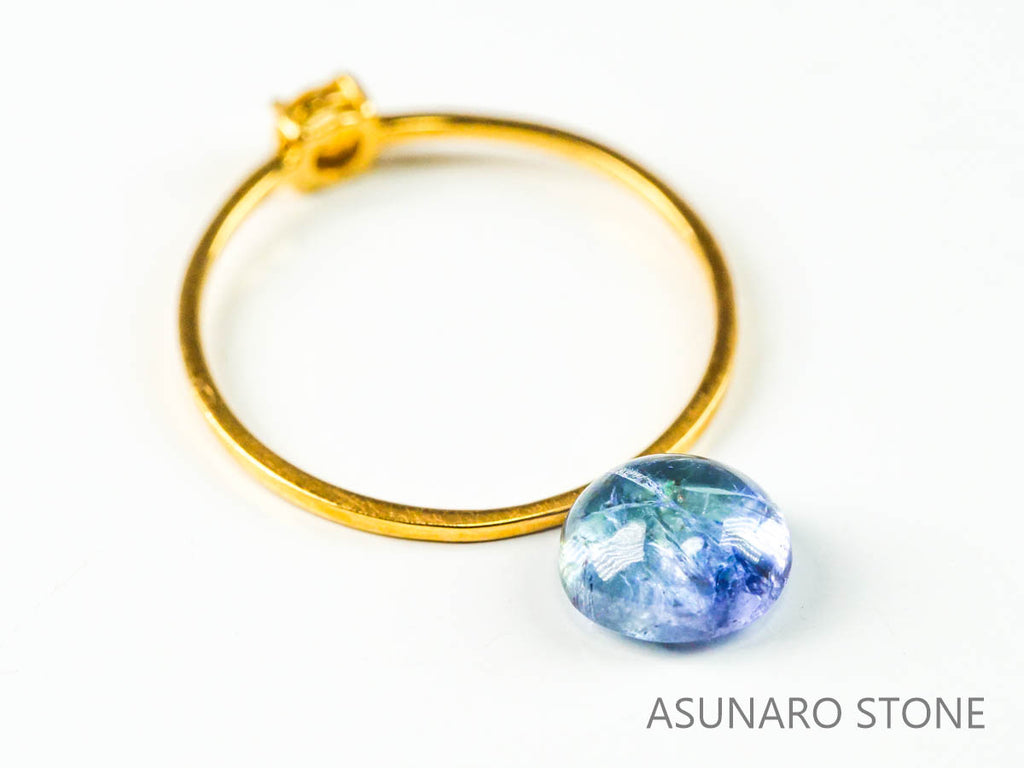 バイカラーゾイサイト（タンザナイト）  カボション　タンザニア産　　1.77ct【221130-1272】