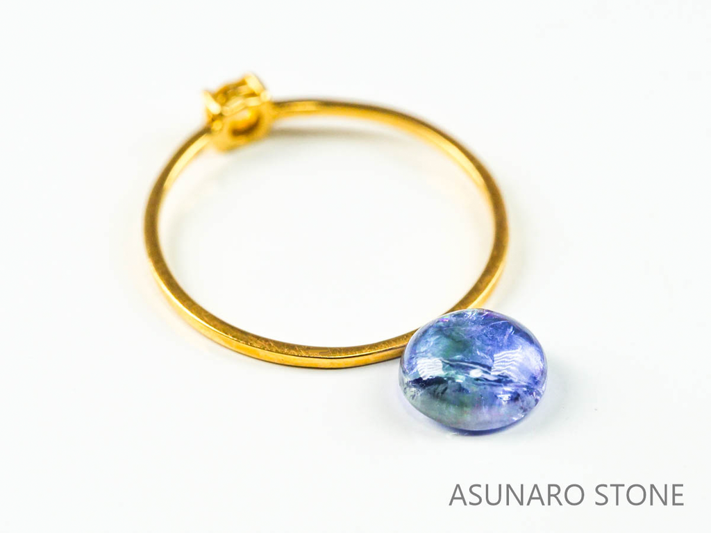 バイカラーゾイサイト（タンザナイト）  カボション　タンザニア産　　1.57ct【221130-1273】