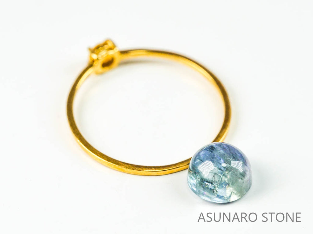 バイカラーゾイサイト（タンザナイト）  カボション　タンザニア産　　2.02ct【221130-1274】