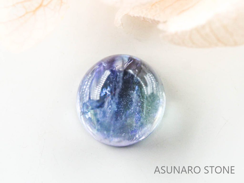 バイカラーゾイサイト（タンザナイト）  カボション　タンザニア産　　2.08ct【221130-1275】