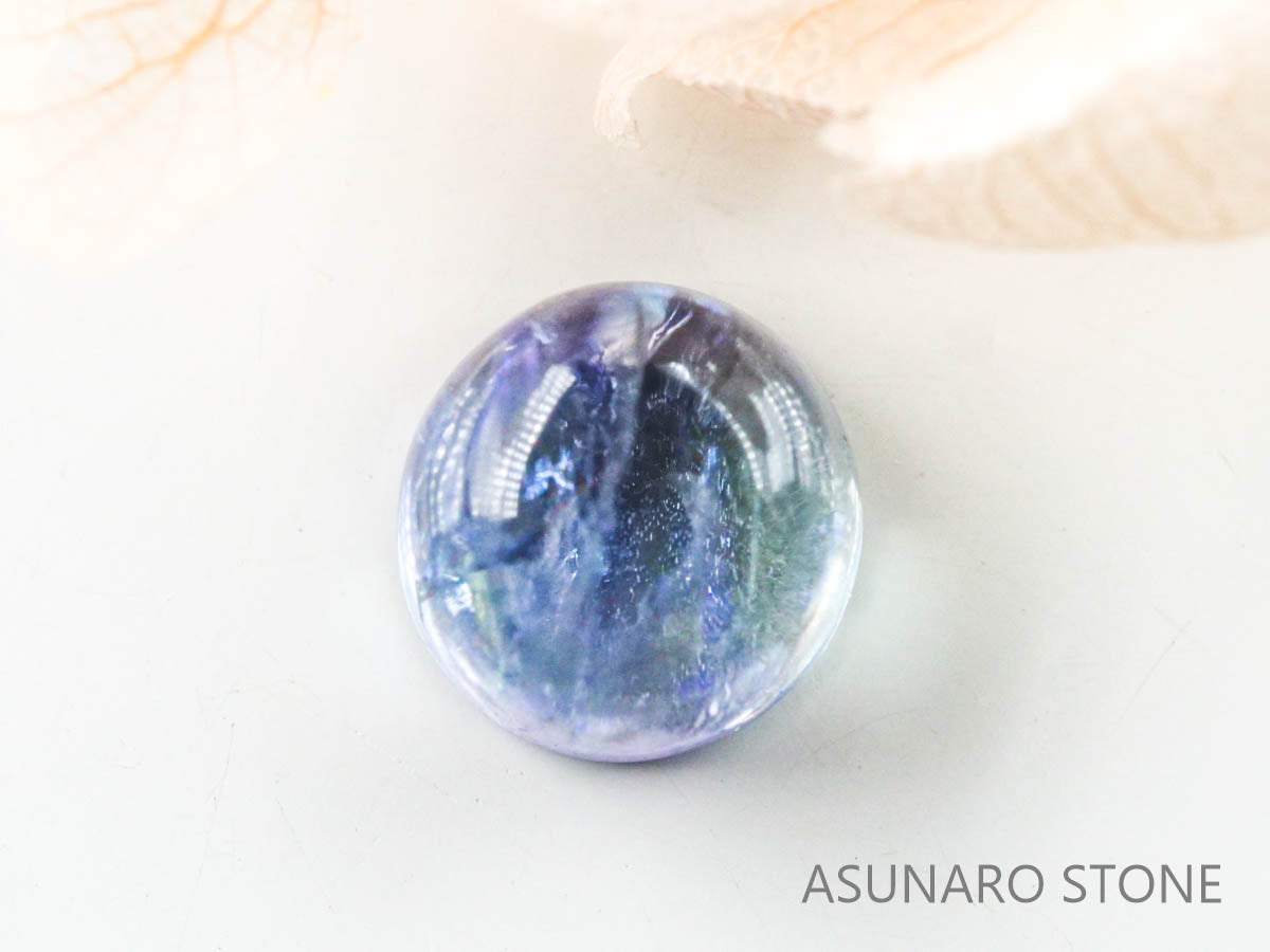 バイカラーゾイサイト（タンザナイト）  カボション　タンザニア産　　2.08ct【221130-1275】