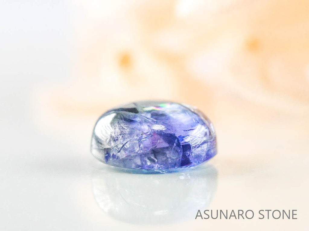 バイカラーゾイサイト（タンザナイト）  カボション　タンザニア産　　1.64ct【221130-1276】