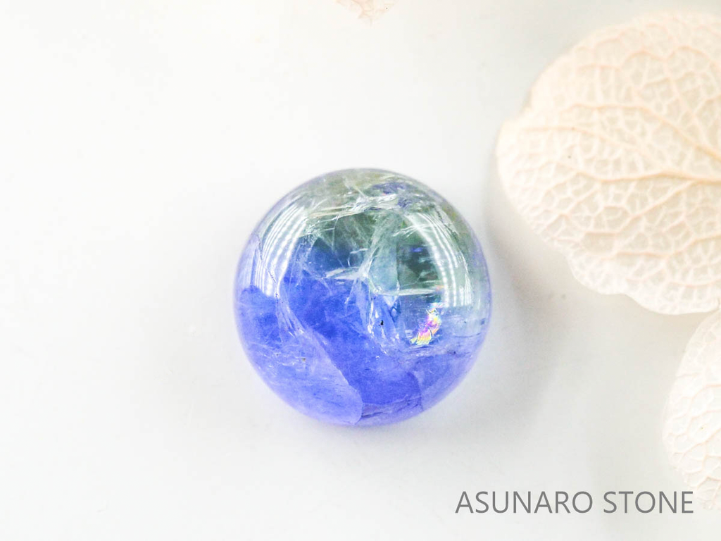 バイカラーゾイサイト（タンザナイト）  カボション　タンザニア産　　1.40ct【221130-1279】