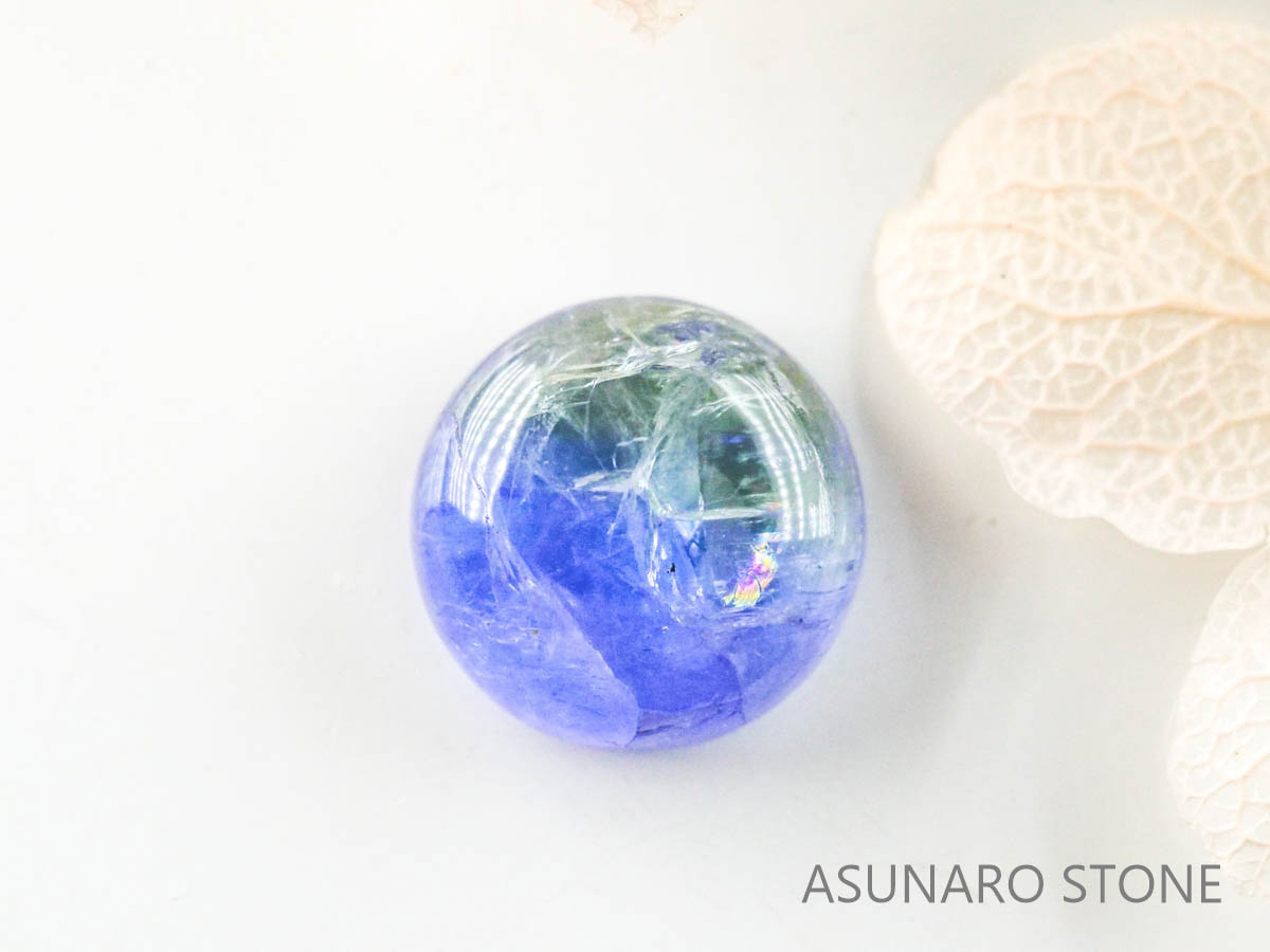 バイカラーゾイサイト（タンザナイト）  カボション　タンザニア産　　1.40ct【221130-1279】