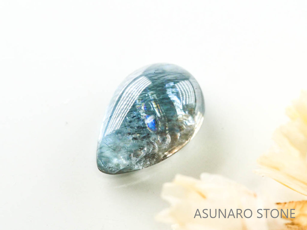 アクアマリンサンストーン  カボション　ブラジル産　　2.09ct【221202-1284】