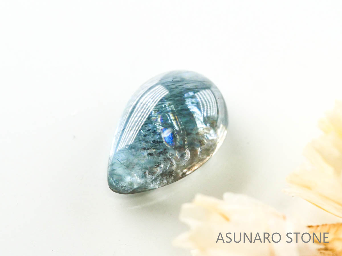 アクアマリンサンストーン  カボション　ブラジル産　　2.09ct【221202-1284】