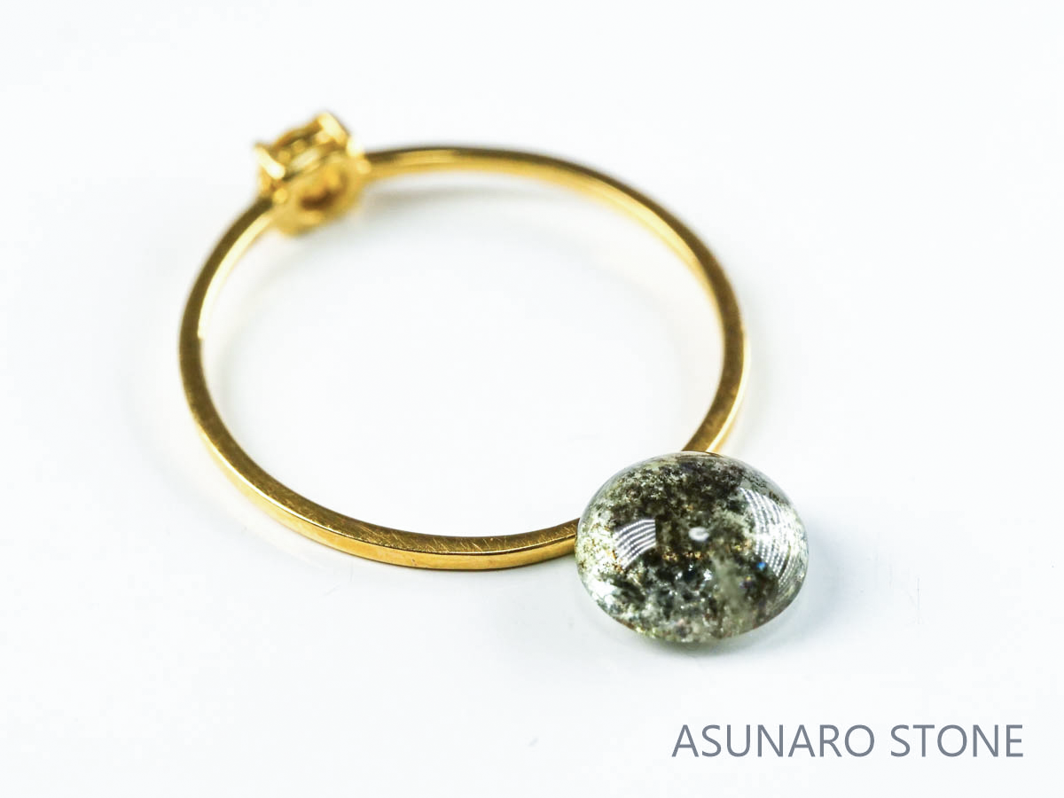 アクアマリンサンストーン  カボション　ブラジル産　　1.35ct【221202-1286】