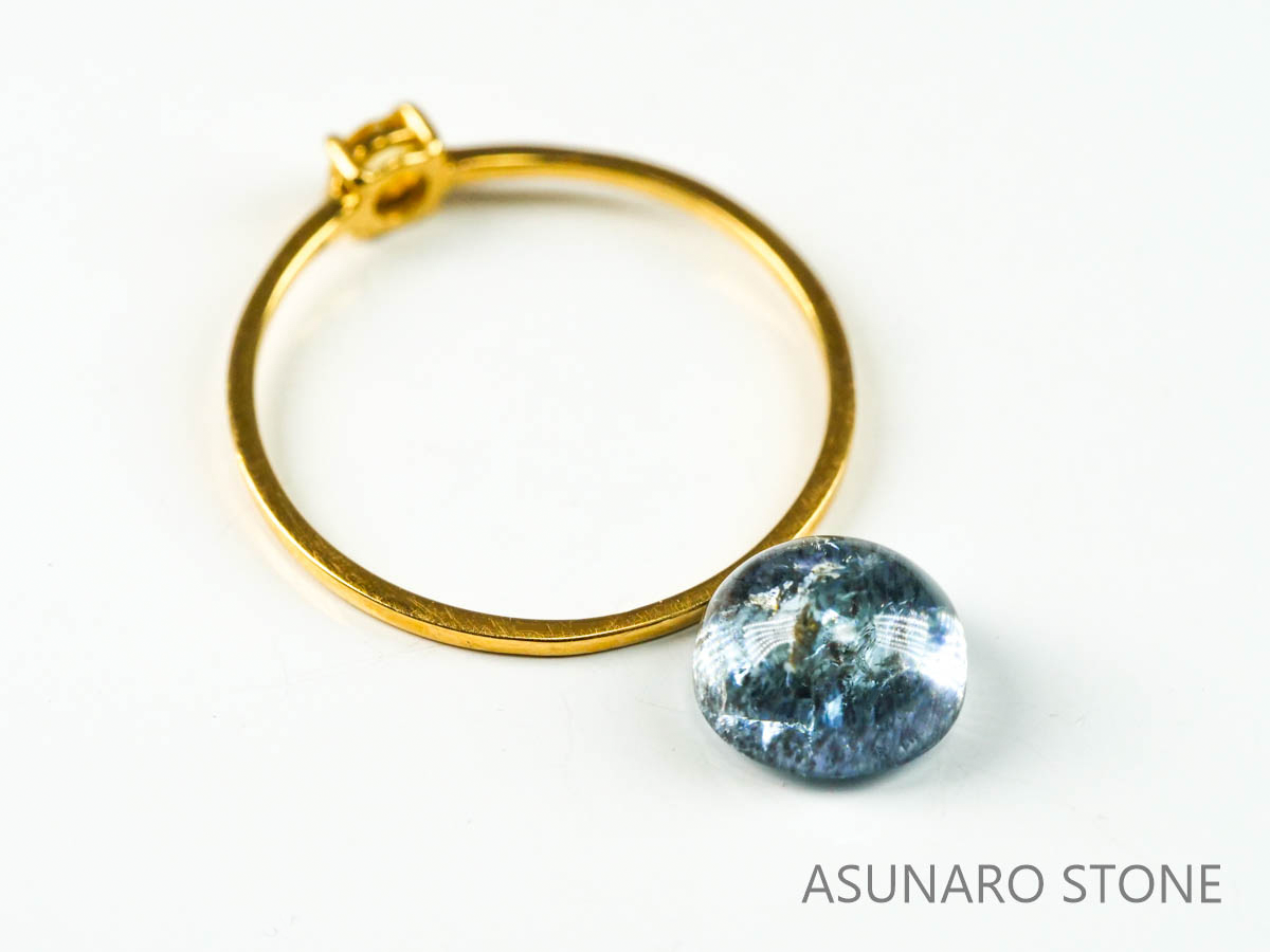 アクアマリンサンストーン  カボション　ブラジル産　　1.93ct【221202-1288】