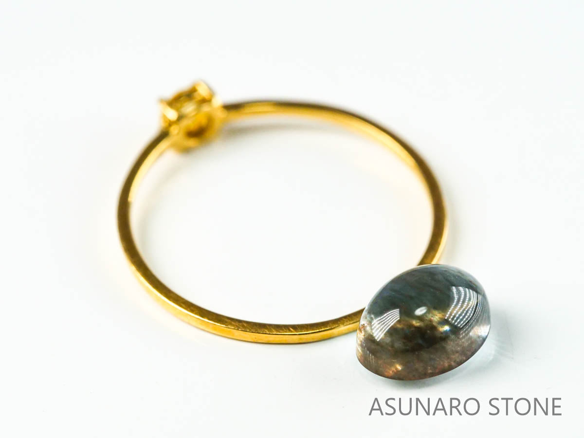 アクアマリンサンストーン  カボション　ブラジル産　　1.56ct【221202-1290】