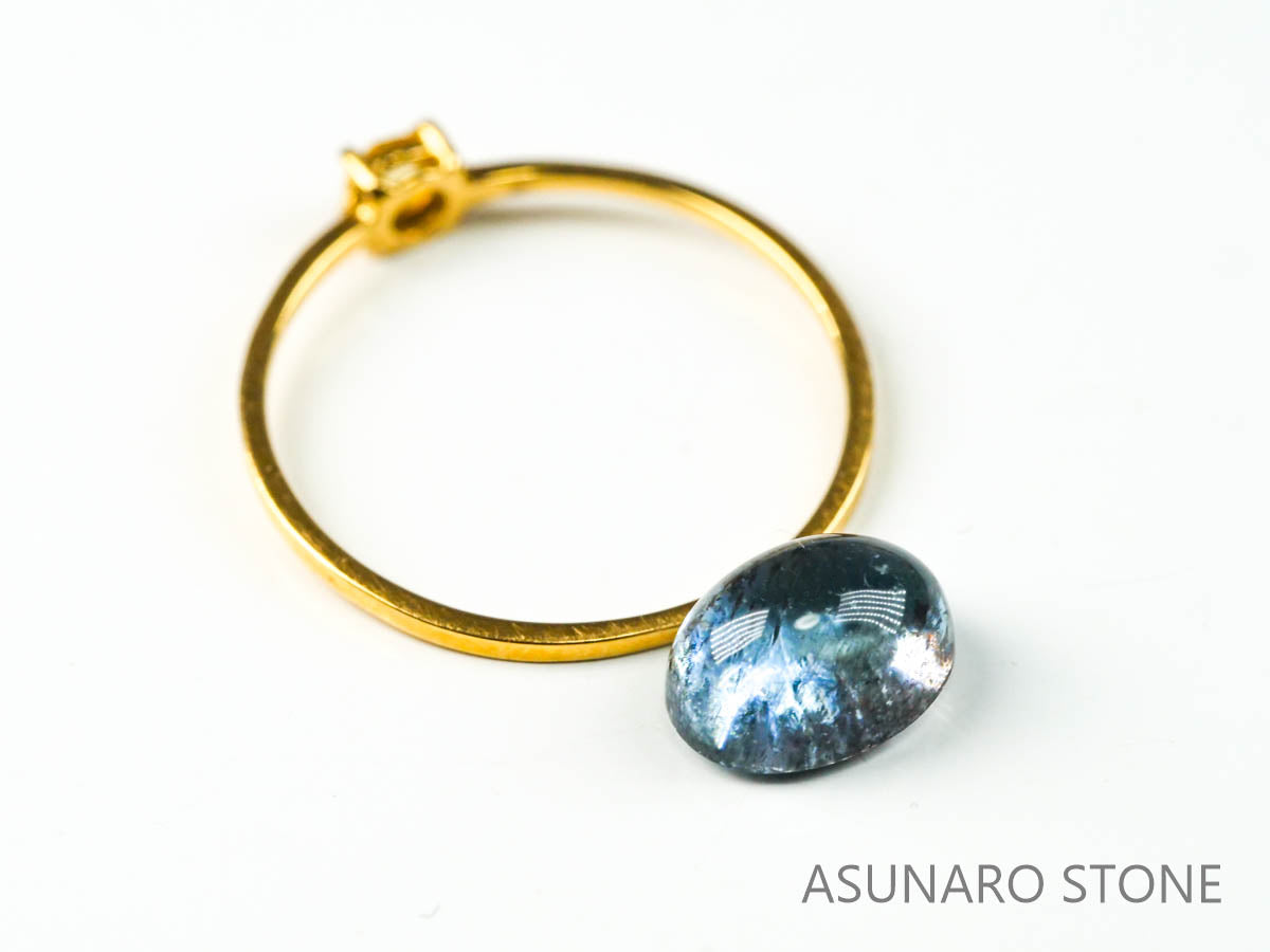 アクアマリンサンストーン  カボション　ブラジル産　　1.82ct【221202-1291】