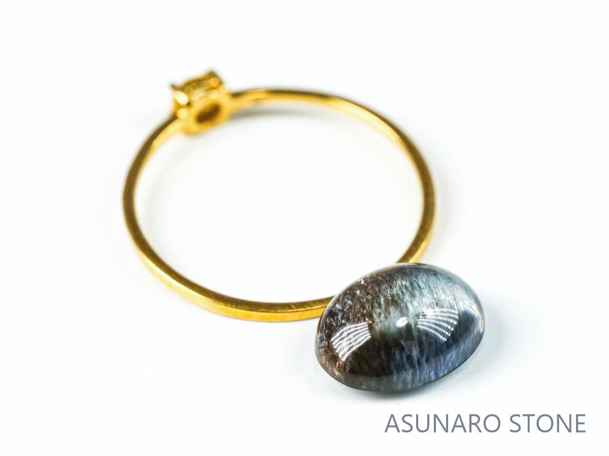 アクアマリンサンストーン  カボション　ブラジル産　　2.54ct【221202-1293】