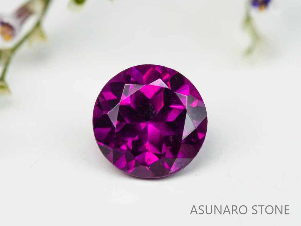 グレープガーネット ブラジル産  ラウンドカット　 0.67ct【221206-1299】