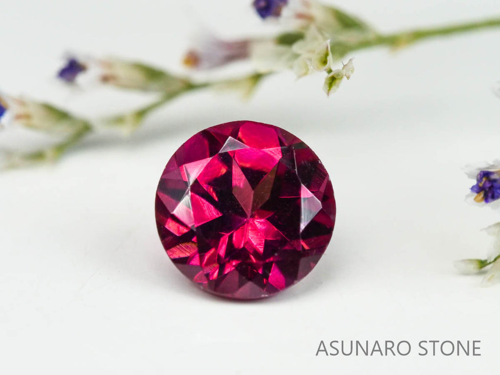 グレープガーネット ブラジル産  ラウンドカット　 0.67ct【221206-1300】