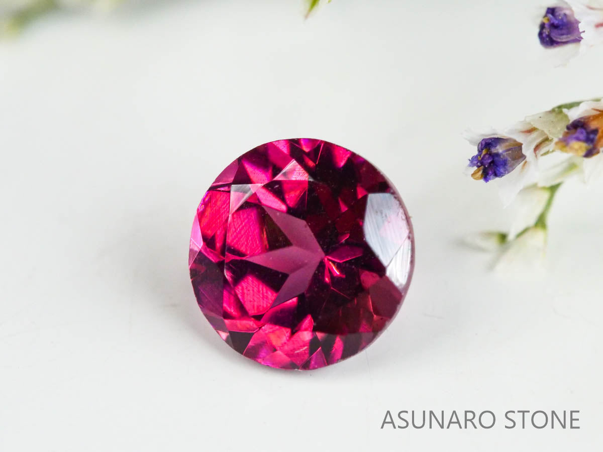 グレープガーネット ブラジル産  ラウンドカット　 0.67ct【221206-1300】