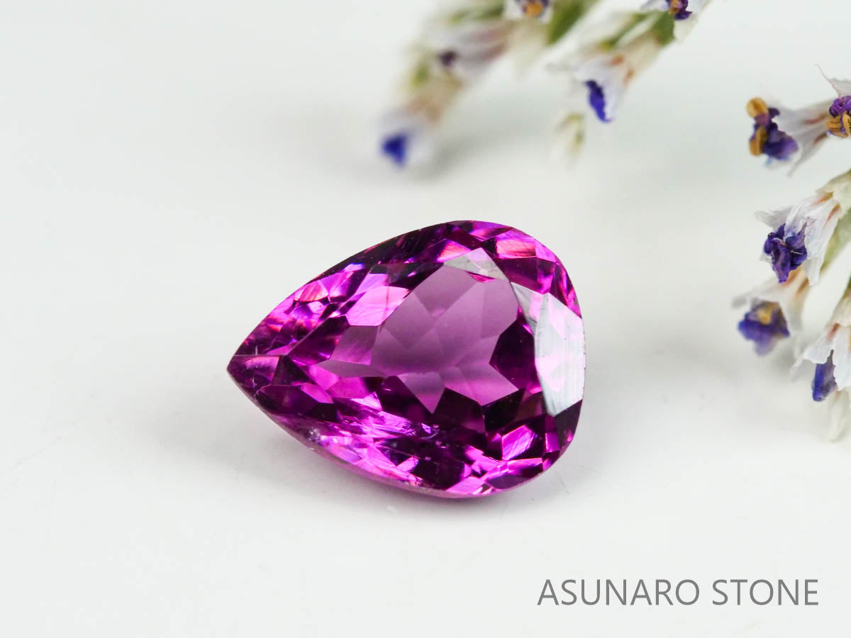 グレープガーネット ブラジル産  ペアシェイプ　 1.22ct【221206-1301】