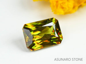 カラーチェンジスフェーン エメラルドカット パキスタン産 0.85ct 【221216-1304】 – ASUNARO STONE