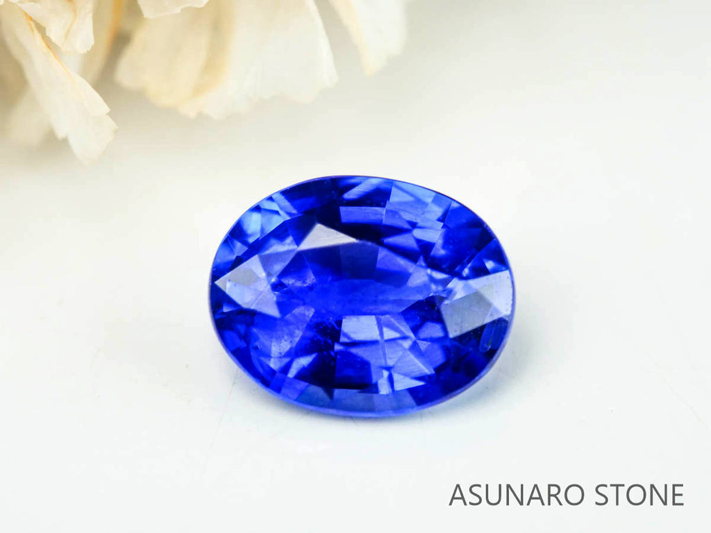 コーンフラワーブルーサファイア 　オーバルカット スリランカ産　0.55ct　AIGS鑑別書付【230120-1362】