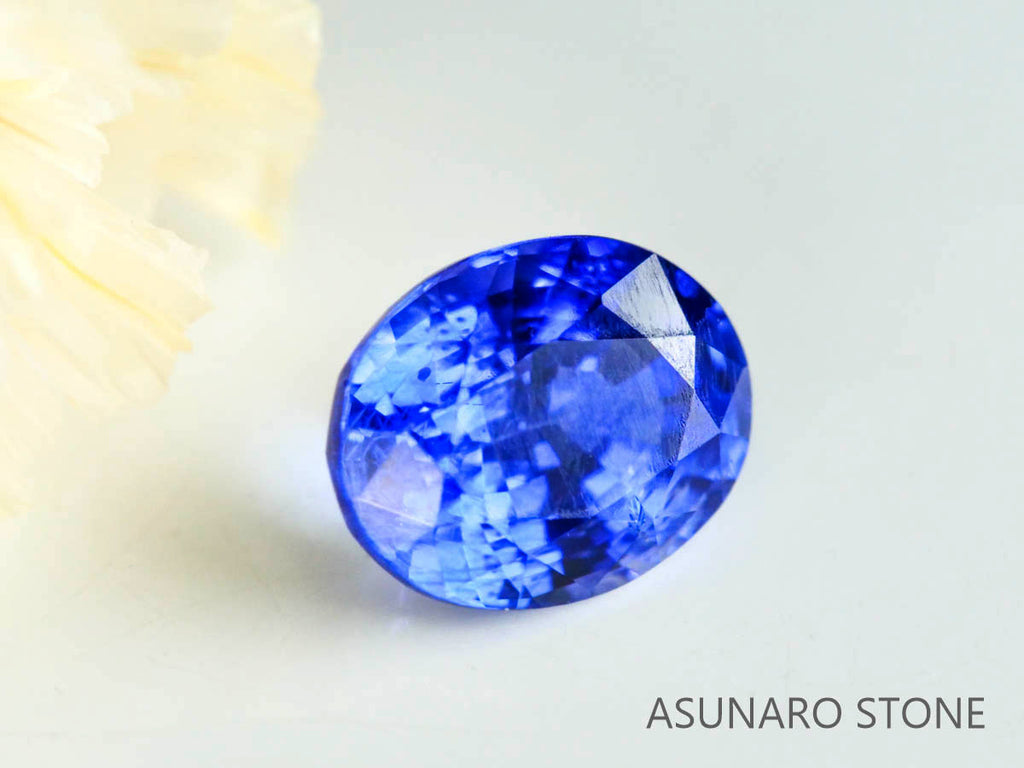 コーンフラワーブルーサファイア 　オーバルカット スリランカ産　0.78ct　AIGS鑑別書付【230120-1363】