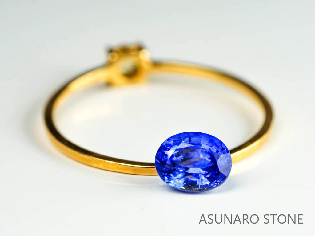 コーンフラワーブルーサファイア 　オーバルカット スリランカ産　0.78ct　AIGS鑑別書付【230120-1363】