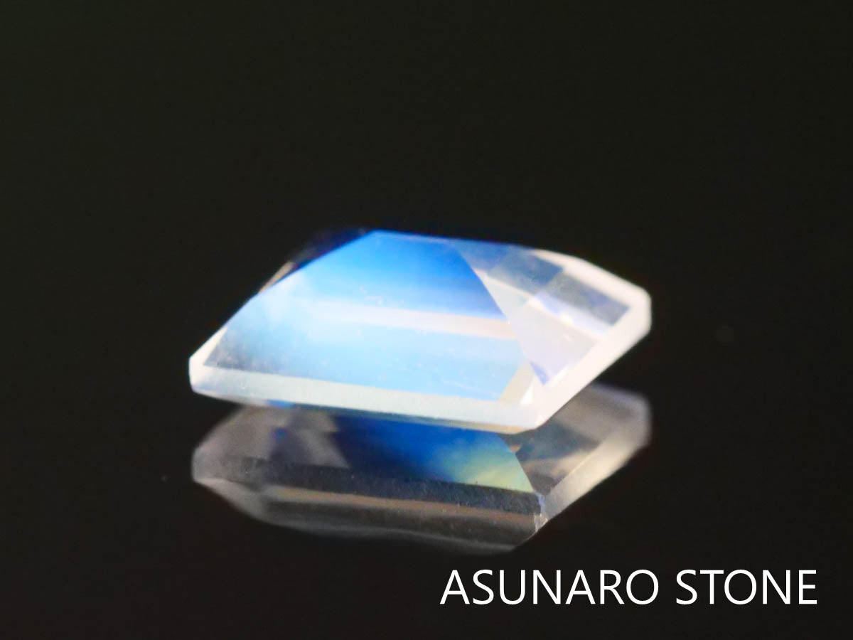 アンデシンラブラドライト  スクエアカット　インド産　　0.35ct【230125-1351】