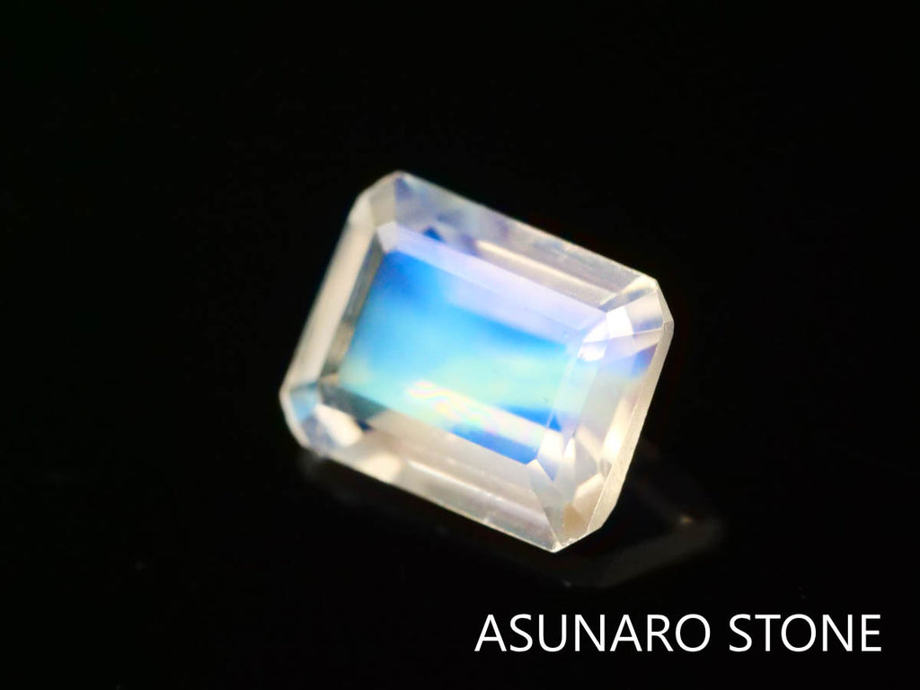 アンデシンラブラドライト  エメラルドカット　インド産　　0.33ct【230125-1353】