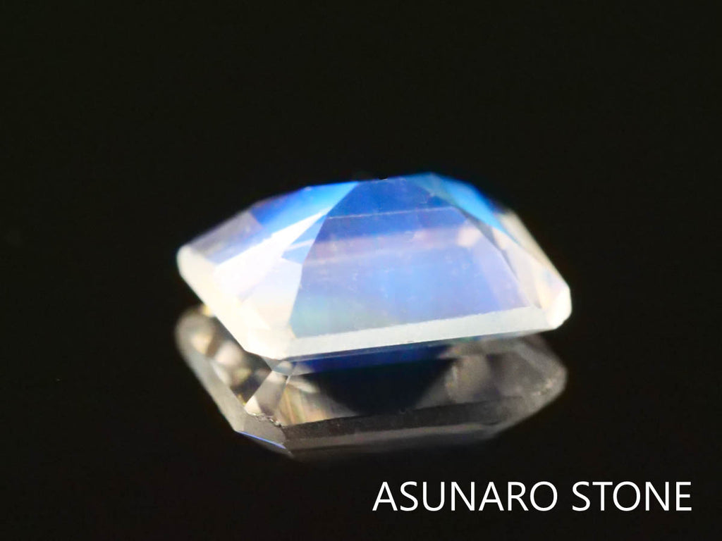 アンデシンラブラドライト  エメラルドカット　インド産　　0.33ct【230125-1353】