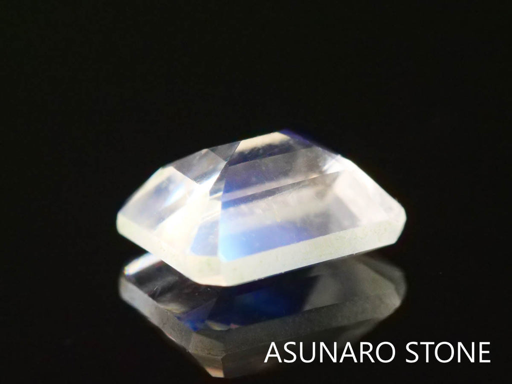 アンデシンラブラドライト  エメラルドカット　インド産　　0.41ct【230125-1355】
