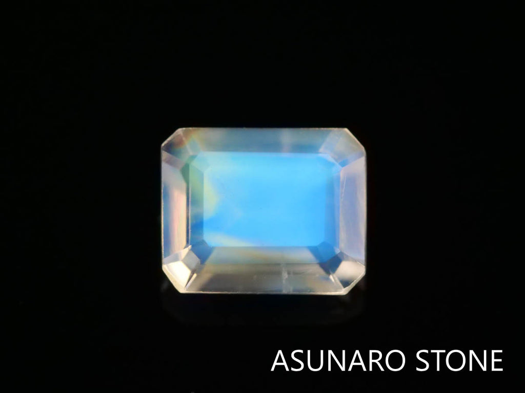 アンデシンラブラドライト  エメラルドカット　インド産　　0.34ct【230125-1357】