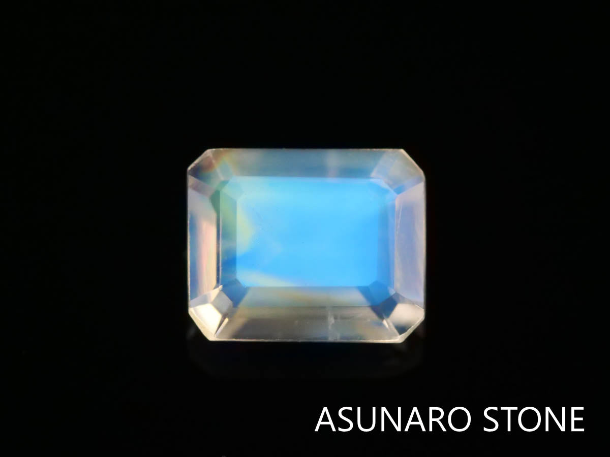 アンデシンラブラドライト  エメラルドカット　インド産　　0.34ct【230125-1357】