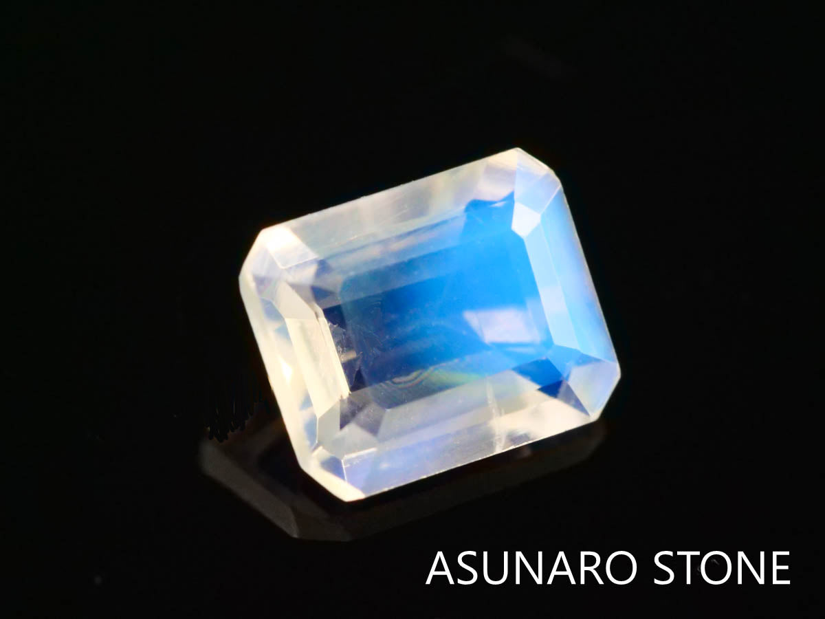 アンデシンラブラドライト  エメラルドカット　インド産　　0.34ct【230125-1357】