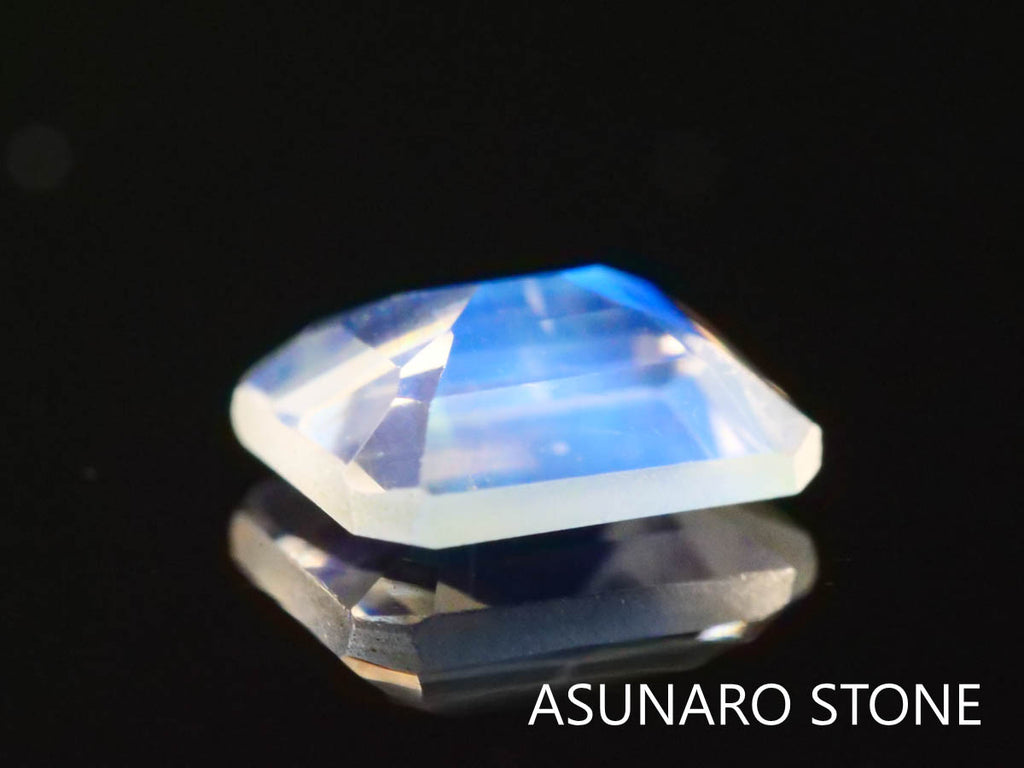 アンデシンラブラドライト  エメラルドカット　インド産　　0.34ct【230125-1357】