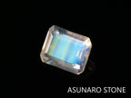 アンデシンラブラドライト  エメラルドカット　インド産　　0.37ct【230125-1360】