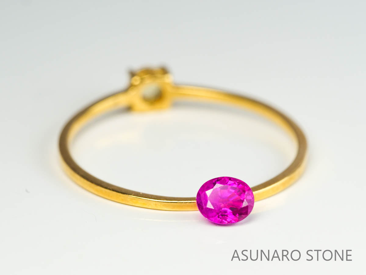 ピジョンブラッドルビー　オーバルカット　 タイ産　0.30ct　鑑別書付き  【230203-1365】