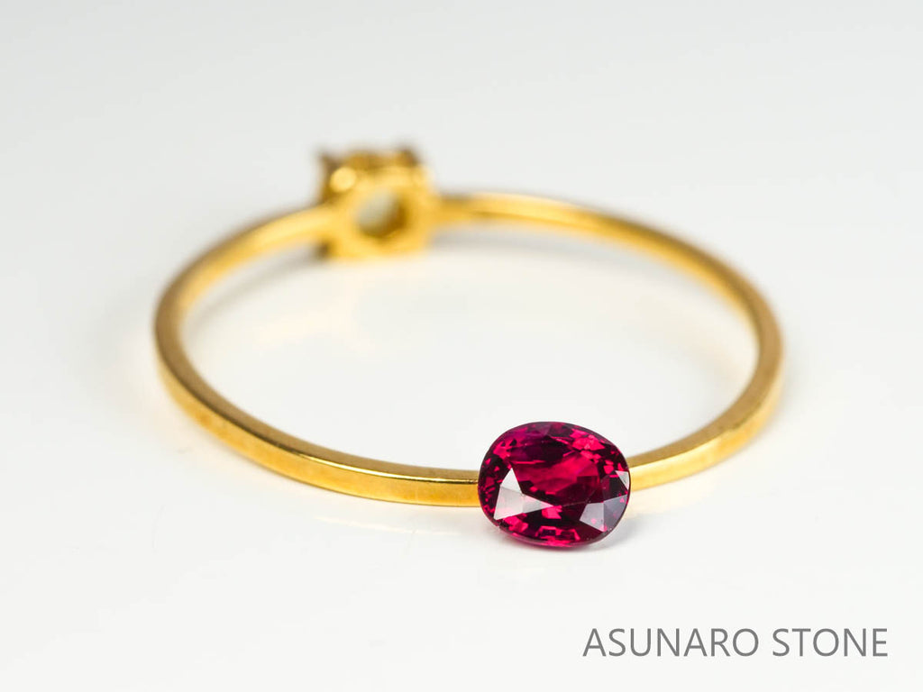 ピジョンブラッドルビー　オーバルカット　 タイ産　0.31ct　鑑別書付き  【230203-1372】