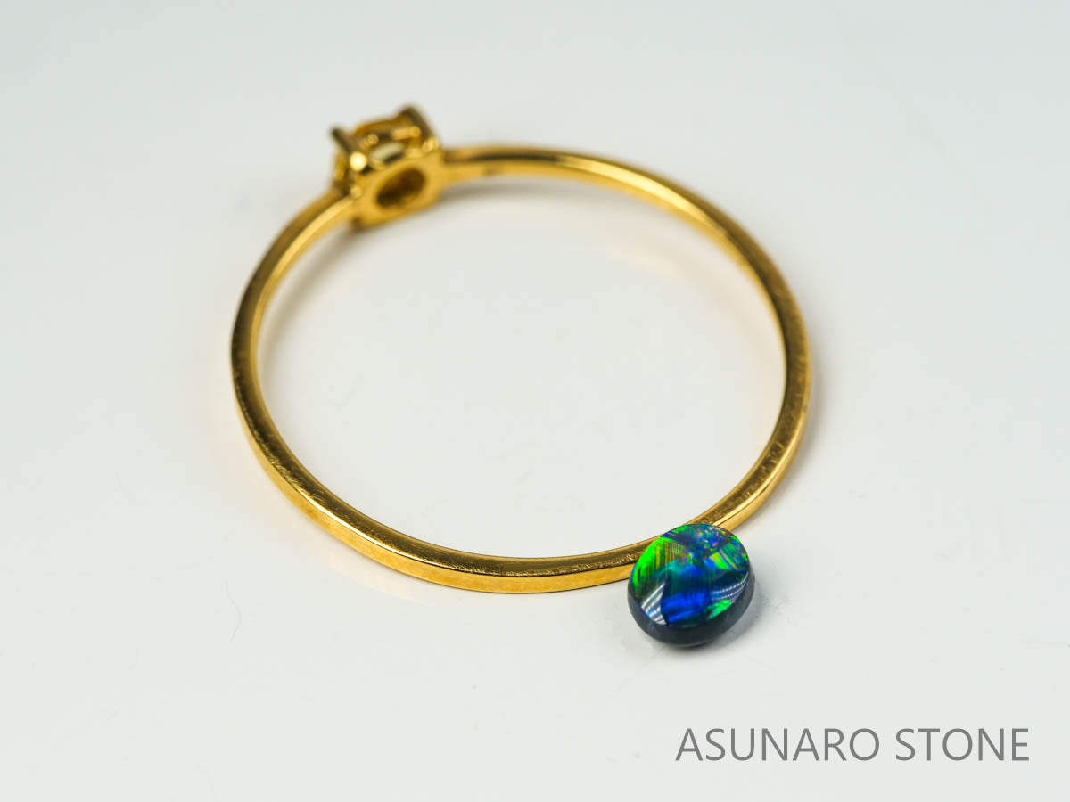 ブラックオパール 　ハーレークィーン　オーストラリア産　0.18ct【230202-1381】