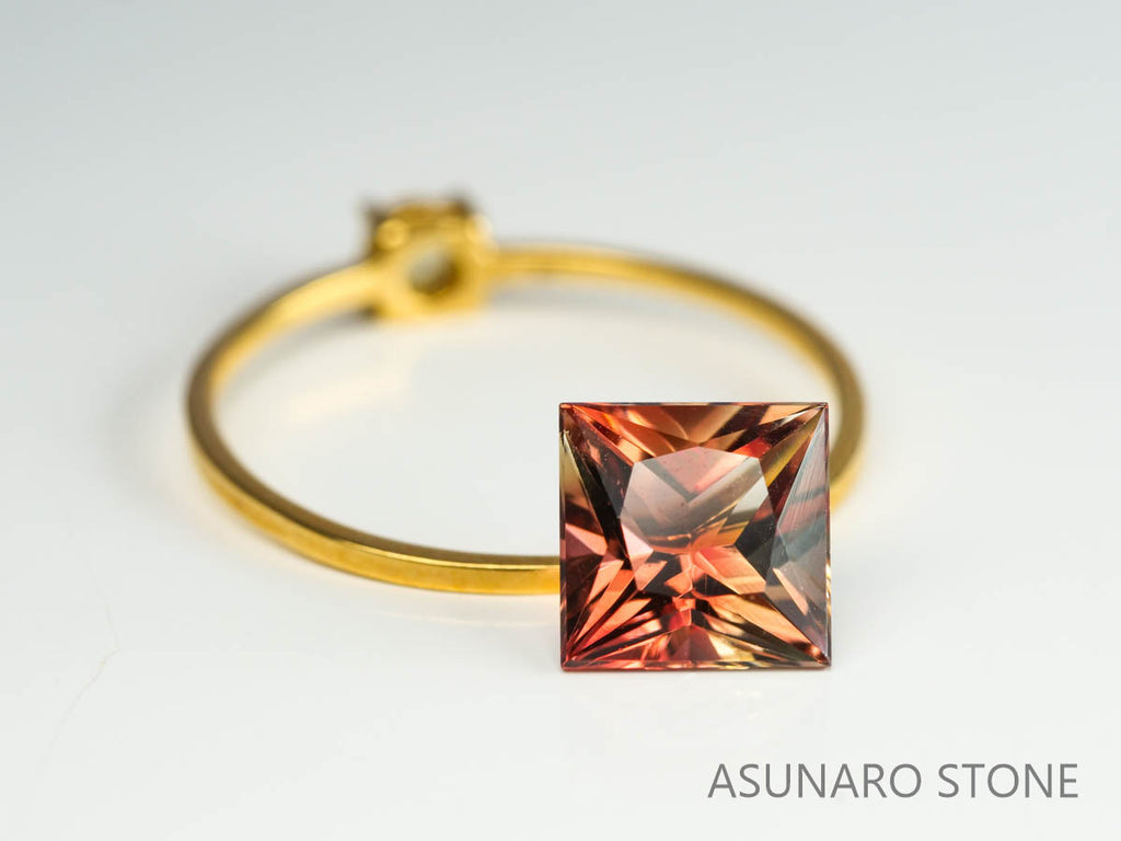 オレゴンサンストーン　プリンセスカット　アメリカ産 　1.50ct【230210-1443】