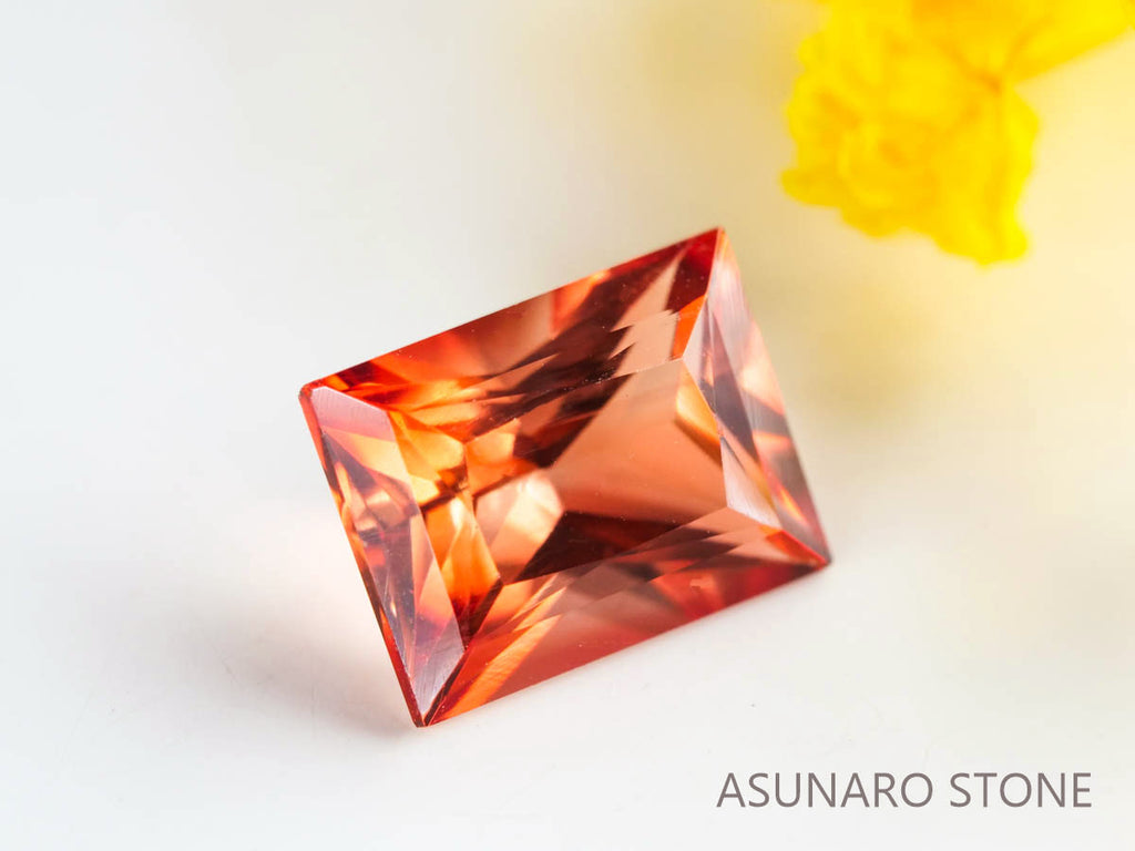 オレゴンサンストーン　スクエアカット　アメリカ産 　1.63ct【230210-1444】