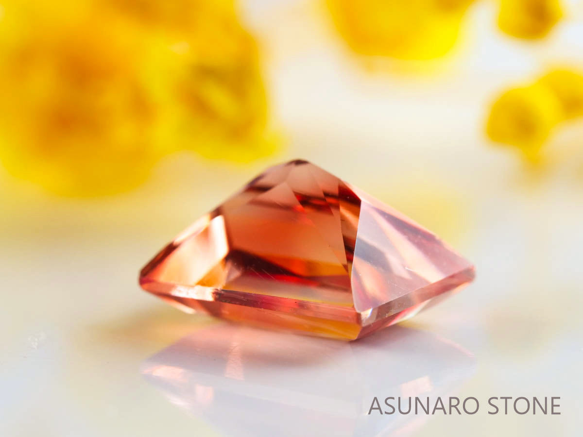 オレゴンサンストーン　スクエアカット　アメリカ産 　1.63ct【230210-1444】