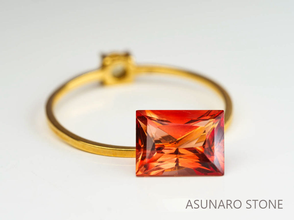 オレゴンサンストーン　スクエアカット　アメリカ産 　1.63ct【230210-1444】