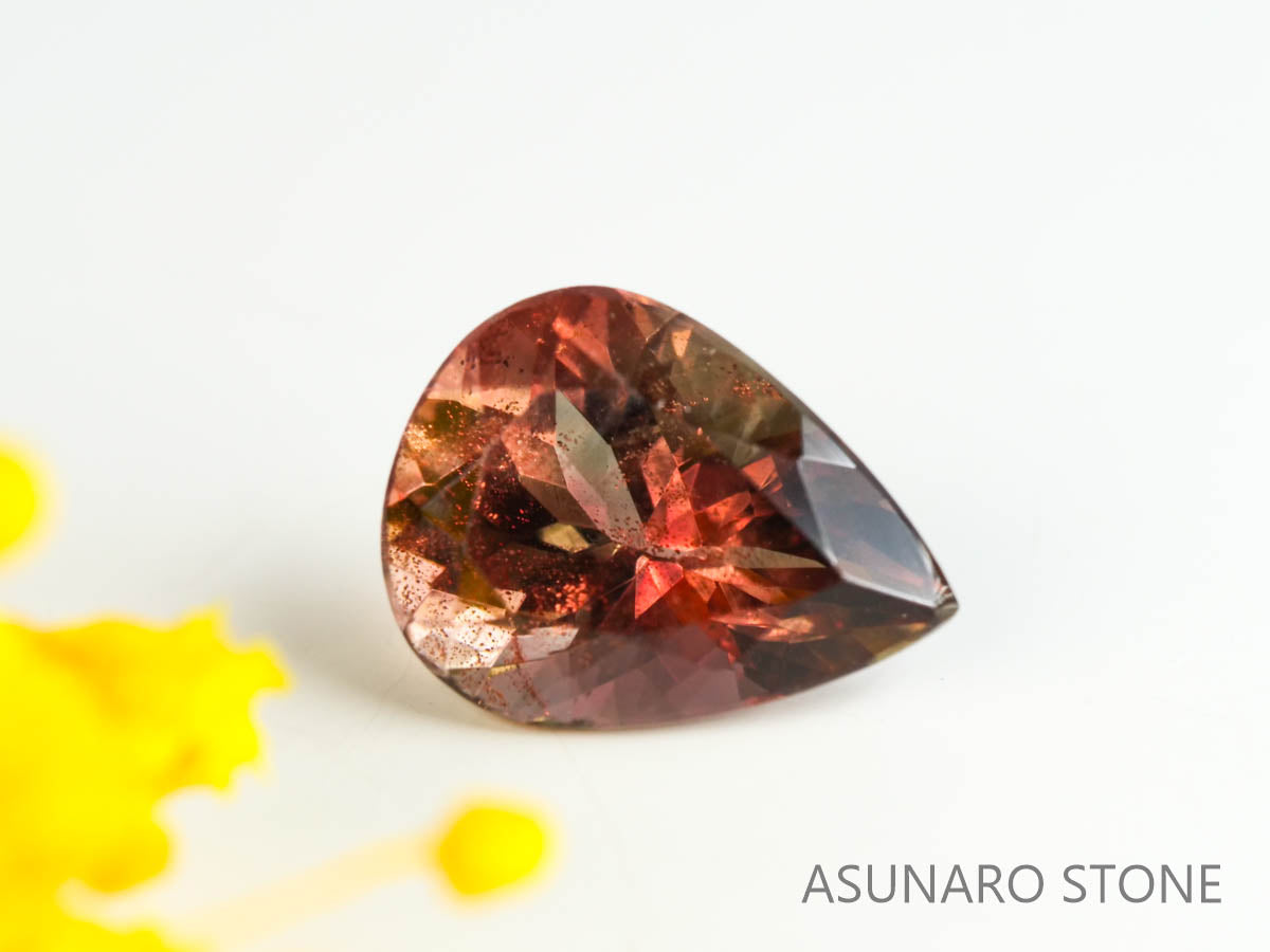 オレゴンサンストーン　ペアシェイプ　アメリカ産 　1.54ct【230210-1445】