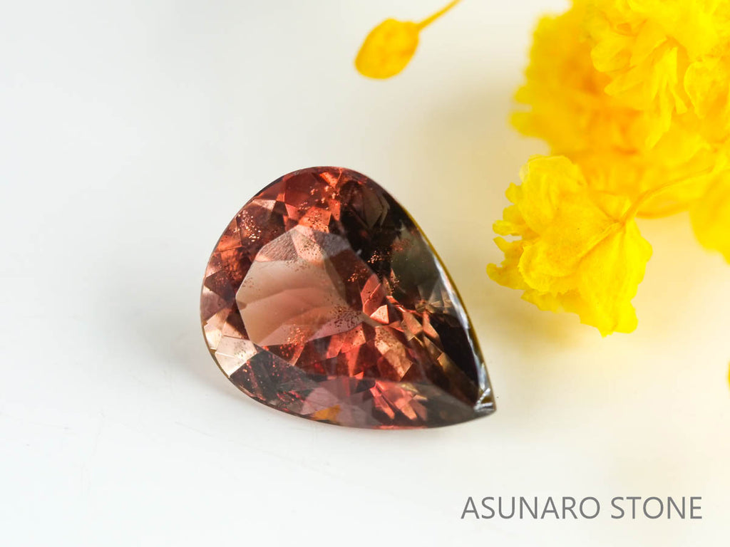 オレゴンサンストーン　ペアシェイプ　アメリカ産 　1.54ct【230210-1445】