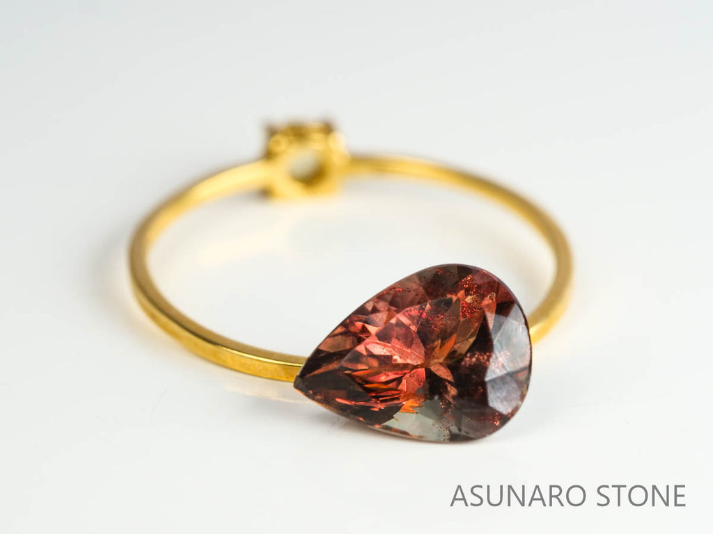 オレゴンサンストーン　ペアシェイプ　アメリカ産 　1.54ct【230210-1445】