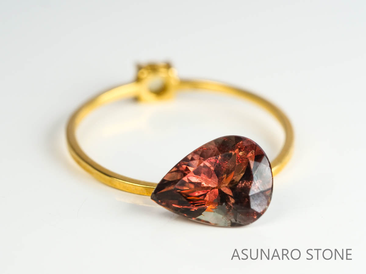 オレゴンサンストーン　ペアシェイプ　アメリカ産 　1.54ct【230210-1445】