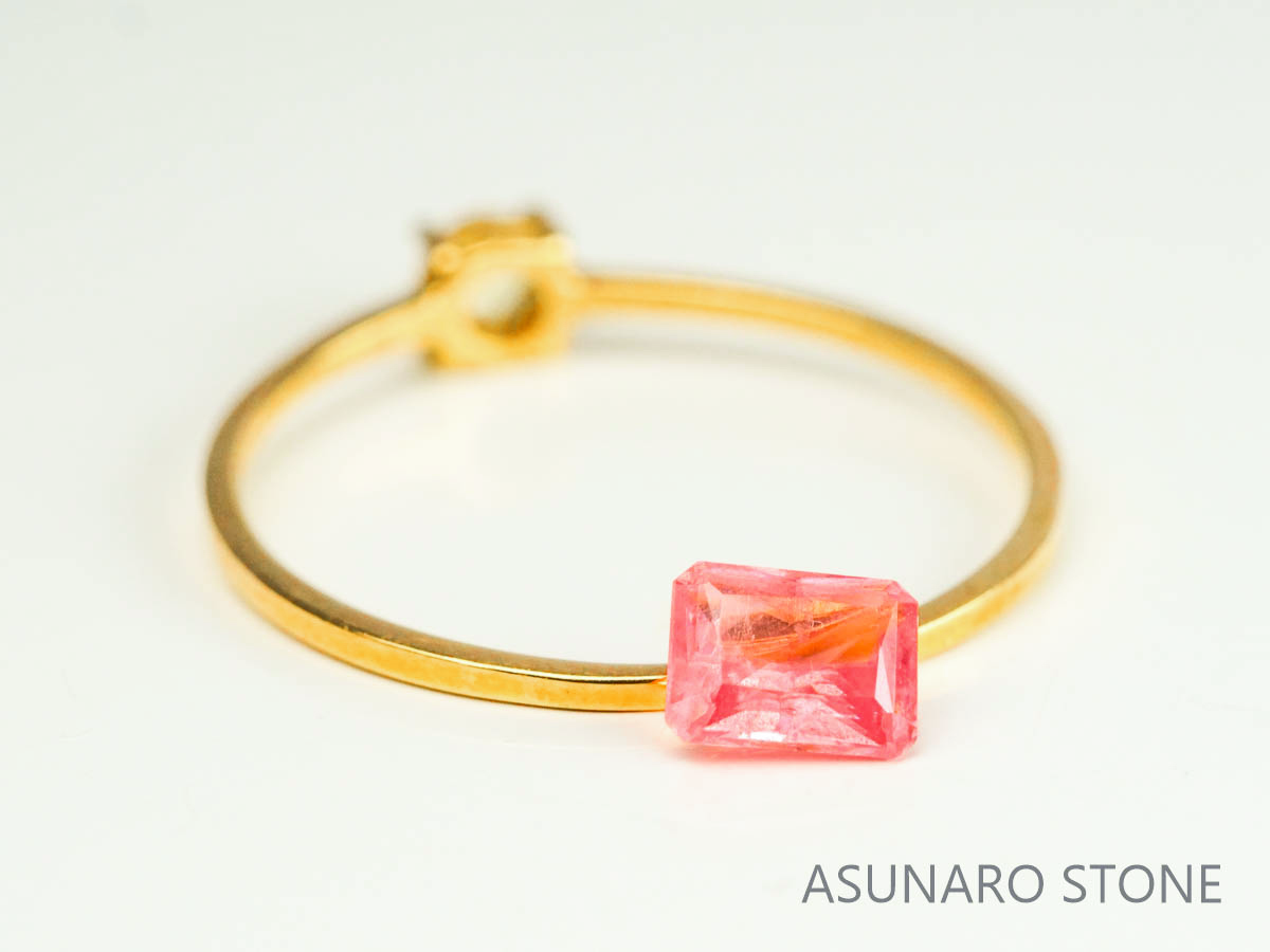 ロードクロサイト 　エメラルドカット　アメリカ・スイートホーム産　0.50ct　【230217-1466】