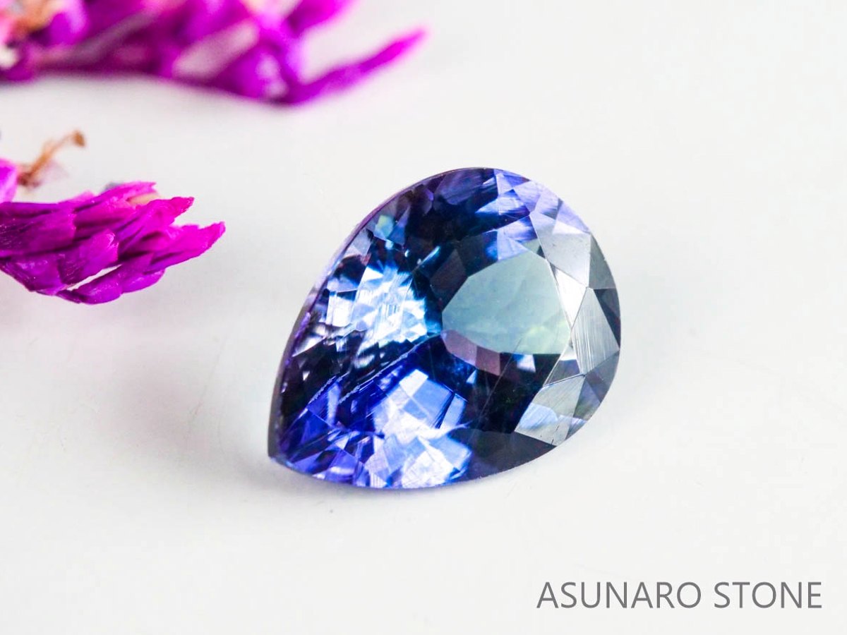 タンザナイト　ペアシェイプ　タンザニア産　　1.18ct【230217-1469】