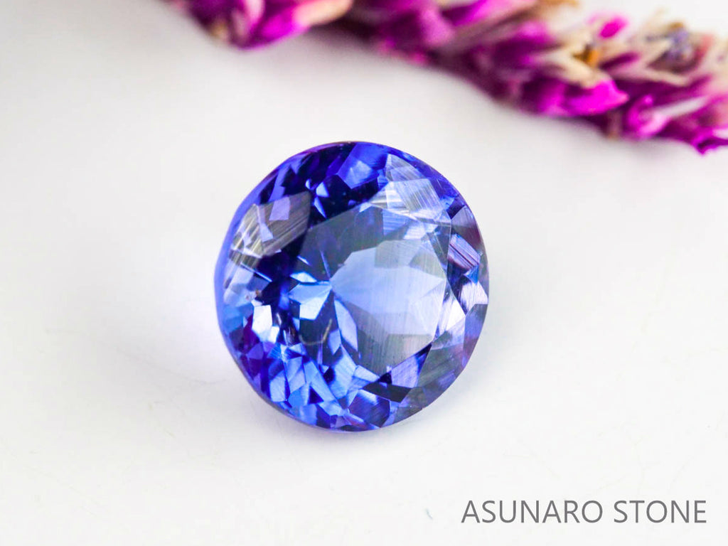 タンザナイト　ラウンドカット　タンザニア産　　0.89ct【230217-1470】