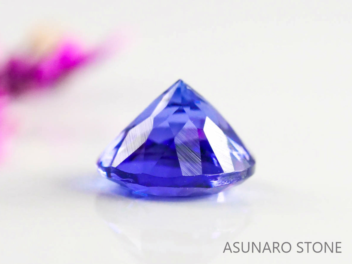 タンザナイト　ラウンドカット　タンザニア産　　0.89ct【230217-1470】