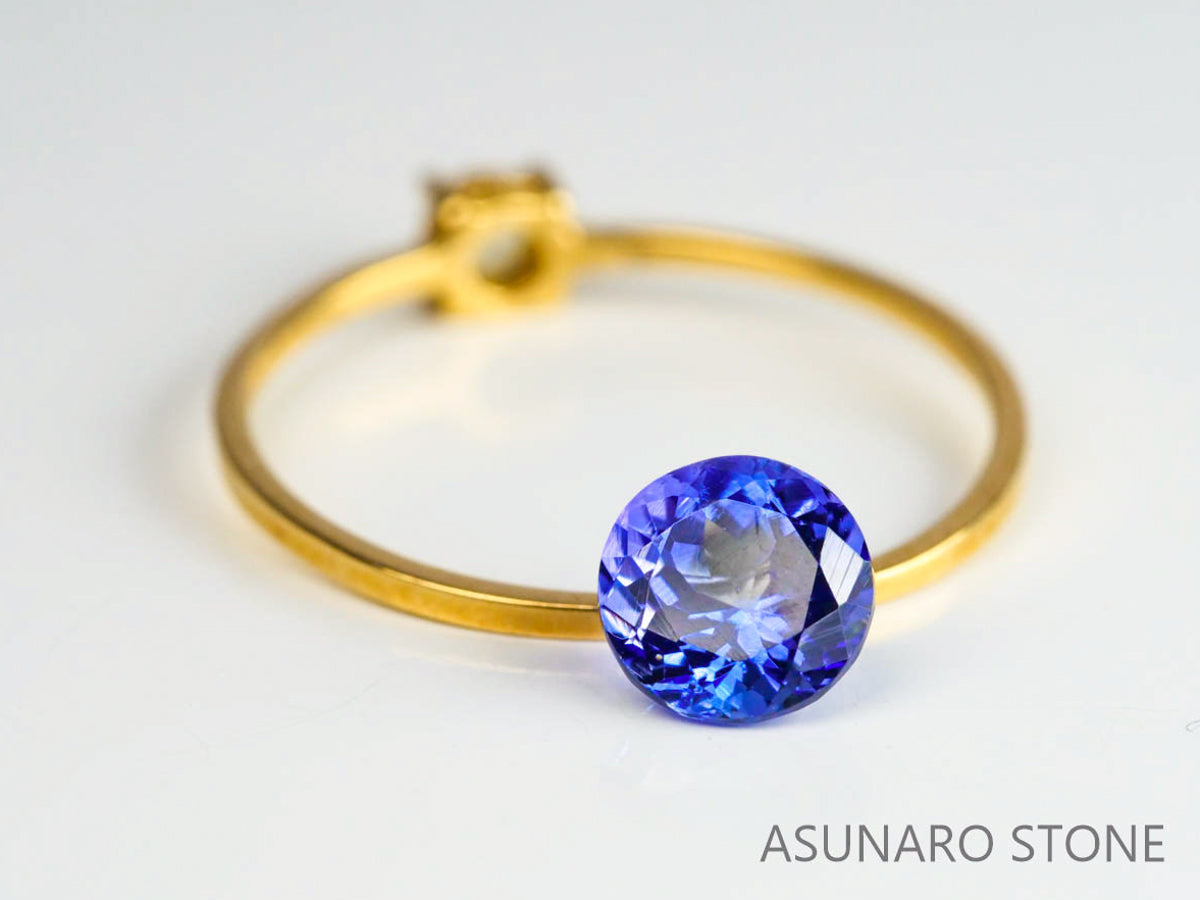 タンザナイト　ラウンドカット　タンザニア産　　0.89ct【230217-1470】